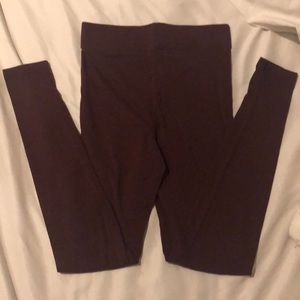 Full length maroon leggings size XS